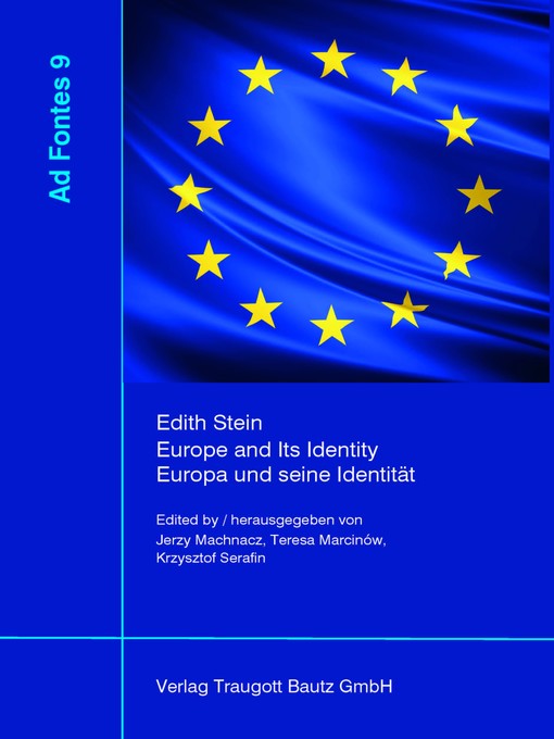 Upplýsingar um Edith Stein, Europe and Its Identity--Europa und seine Identität eftir Jerzy Machnacz - Biðlisti